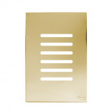 Placa p/ 6 Interruptores (especial) 4x2 - Novara Glass Dourado